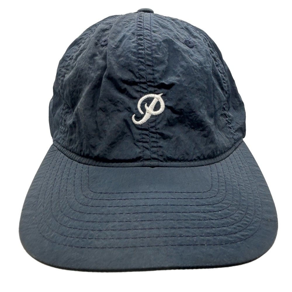 Primitive Mens Crinkled Cap One Size Dark Blue P Logo Baseball Hat Urban Skate